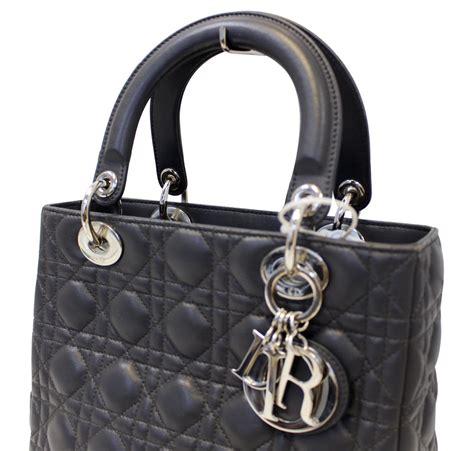 dior quilted|christian Dior medium lady bag.